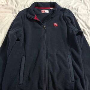 Unisex Navy Blue Fleece chick-fil-a Jacket